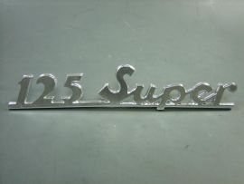 badge "125 Super" rear Vespa
