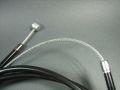 Clutch or brake cable f. complete &quot;LTH&quot; teflon black with braided cable  Lambretta &amp; Vespa