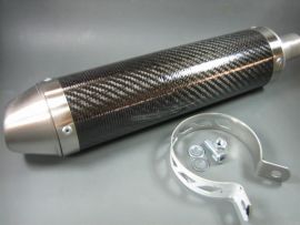 Schalldämpfer 28mm Carbon oval