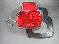 Rear light "BGM" vintage small metal with black rubber gasket Vespa V50, PV, Sprint