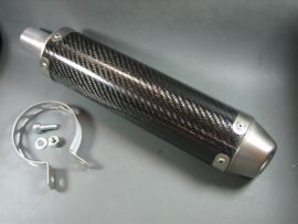 Schalldämpfer 30mm Carbon oval