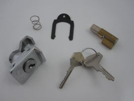 Schließzylinderset Lenkschloß 6mm & Gepäckfach mit Metall Schlüssel (ital.) Vespa V50, PV, Sprint, PX alt