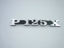 Schriftzug "P125X" Seitenhaube Vespa PX