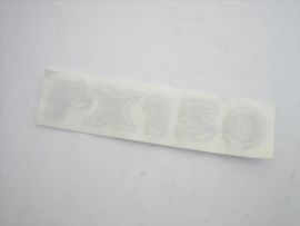 Schriftzug Seitenhaube "PX 150" silber zum Kleben "Piaggio" Vespa PX 98, My