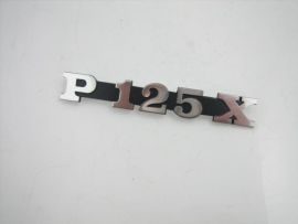 Badge "P125X" side panel hole to hole distance: 105mm, 145x20mm Vespa PX