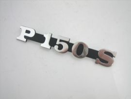 Badge "P150S" side panel hole to hole distance: 105mm, 138x20mm Vespa PX