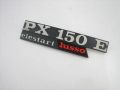 Badge "PX150E elestart lusso" side panel Vespa PX