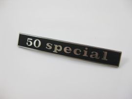Schriftzug "50 special" Heck schwarz/alu gebogen "PIAGGIO" Vespa V50 special