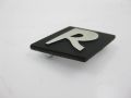 Schriftzug "R", Beinschild chrom, Befestigung: 2 Pins, Lochabstand: 19mm Vespa 125 GTR