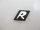 Schriftzug "R", Beinschild chrom, Befestigung: 2 Pins, Lochabstand: 19mm Vespa 125 GTR