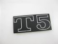 Schriftzug "T5", Seitenhaube schwarz/alu Vespa T5