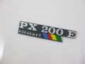 Schriftzug "PX200E elestart" Seitenhaube Lochabstand: 105mm, 145x32mm Vespa PX
