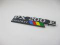 Schriftzug "PX200E elestart" Seitenhaube Lochabstand: 105mm, 145x32mm Vespa PX