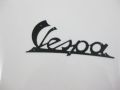Badge "Vespa" legshield black 142x57mm Vespa...