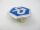 Emblem 6-Eck, Kaskade "Piaggio" Beverly/Carnaby/Liberty/MP3/X7/X8/X10/X EVO Felge für PIAGGIO MP3 Yourban LT/ERL blau, 42x48 mm, zum Stecken
