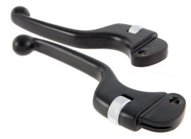 Sports lever "SIP" clutch & brake black (pair) Vespa V50, PV, PK, VNA, TS,150, VBA, 160 GS, 180 SS, Rally, PX