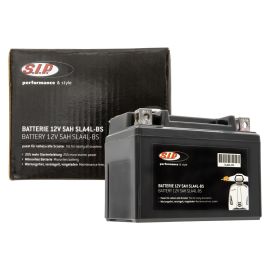 Batterie 12V/5Ah, SIP, SLA4L -BS  passt für nahezu alle Scooter  50ccm 2/4T AC/LC, 112x68x89 mm,  Mikrovlies Batterie, wartungsfrei, versiegelt, vorgeladen, schwarz, 25% mehr Startleistung!