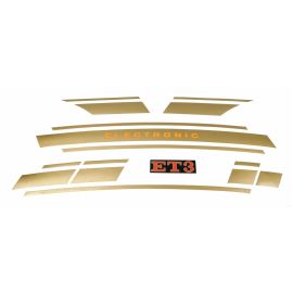 Aufkleberset "Electronic" -Streifen  für Vespa ET 3  gold,  mehrteilig