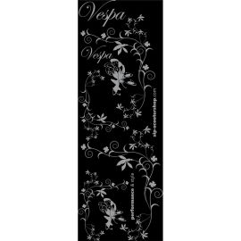 Aufkleberdekorset SIP "Flower"  für Vespa  silber,  L 1.150mm, B 400mm,