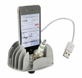 Ladestation SIP für iPhone 5/6 /7/s/+, "Vespa Zylinderkopf",  mit Lightning Kabel – USB 2.0