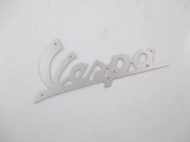 Badge "Vespa" legshield silver 106x48mm Vespa 125 T2 VNB1-3/VNB4T ->135617