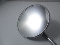 Mirror right side 125mm round chrome length stick 260mm  incl. bracket (Ital.) Vespa