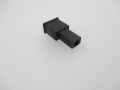 Cover fastom connector 6.3mm male black