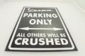 Sign "Vespa parking only" 40x25mm