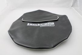 Spare wheel cover 10 inch black with "Lambretta Innocenti" logo