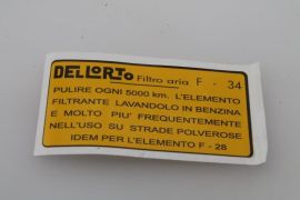 Sticker Dellorto air filter Lambretta