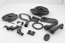 Rubber kit 25 pcs. black faro basso Vespa V1-V33