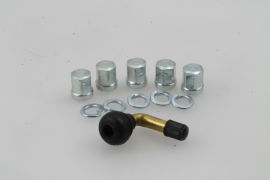 Nut kit M8x12mm incl. valve SIP/FA Italia tubeless rim Vespa & Lambretta