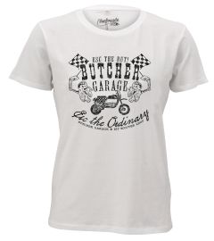 T-Shirt SIP by BUTCHER "ESC VESPA CUSTOM", weiß,  für Männer, Größe: L,  100% Baumwolle,  150g/m²