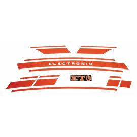 Aufkleberset "Electronic" -Streifen,  für Vespa ET 3,  rot,  mehrteilig