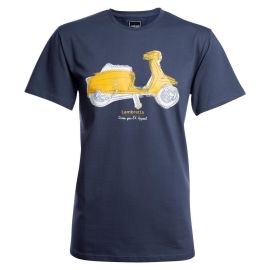 T-Shirt SIP LAMBRETTA –gives you SX appeal, blau,  für Männer, Größe: L,  100% Baumwolle,  180 g/m2