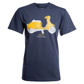 T-Shirt SIP LAMBRETTA –gives you SX appeal, blau,  für Männer, Größe: XL,  100% Baumwolle,  180 g/m2