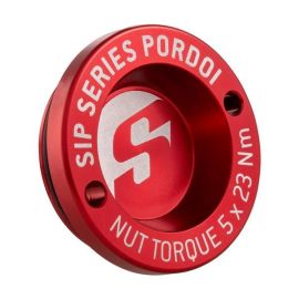 Staubschutzkappe für SIP PORDOI Felge, SIP 12 Zoll  für Vespa GTS/GTS Super/GTV/GT 60/GT/GT L 125-300ccm  Aluminium CNC, rot matt eloxiert,