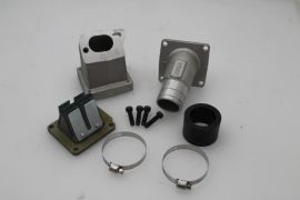 Intake manifold reed valve 30mm "VMC" for 2 & 3-hole Vespa V50, PV, PK
