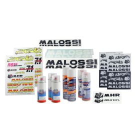 Lacksatz SIP "MALOSSI Look",  Spraydose,  Leuchtgelb/Leuchtorange /Leuchtrot,  inkl. Grundierung, Basislacke, 2K Klarlack, Aufkleber