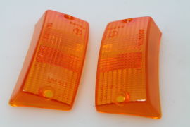 Indicator blinker lens kit front left/right orange w/o E-mark Vespa PX