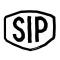 Aufkleber SIP Tape Logo,  wei&szlig;,  L 70,0mm, B...