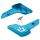 Fußrasten SIP SERIES PORDOI  rechts und links,  für Vespa Primavera/Sprint 50 -150ccm 2T/4T AC  Aluminium CNC, blau matt eloxiert,  inkl. Schrauben  als Accessoire - sehr schön  und Note 1* - erstklassige Reparatur