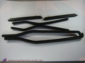 Floorboard runners rear black (6 pieces) (Ital.) Lambretta GP/dl