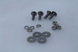 Fittings set license plate stainless