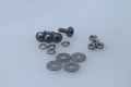 Fittings set license plate stainless
