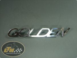 Schriftzug Beinschild "Golden"